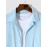 Men's Daily Solid Color Terry Cloth Lapel Collar Button Up Long Sleeve Shirt